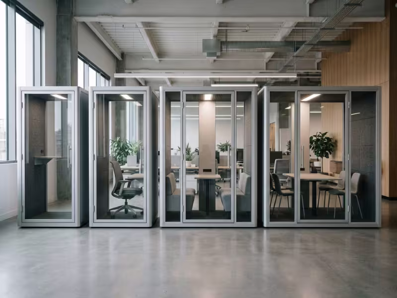 Four modular pod types side by side Four modular pod types side by side